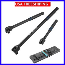 3PCS Breaker Bar Set, 1/4", 3/8", 1/2" Drive, 180 Rotatable Head, 6", 10  , 15...