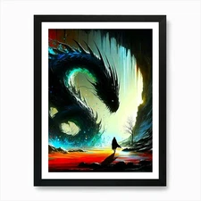 Mystical Fantasy Illustration 163 A Framed Wall Art Poster Canvas Print Picture