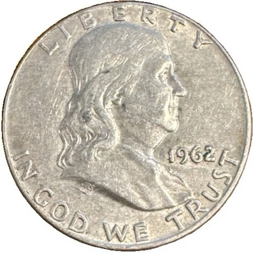 1962-D Franklin 50¢ ✔ 90% Silver ✔ Extra Fine (XF) Condition ✔ @ MELT VALUE