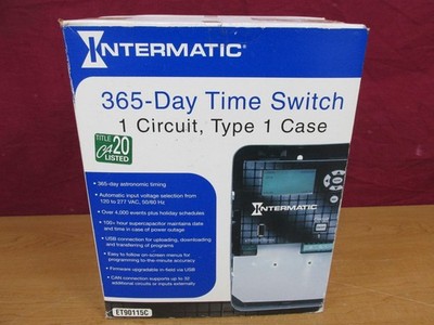 Intermatic ET90115C 365-Day Time Switch 1 Circuit, Type 1 Case **Brand New**