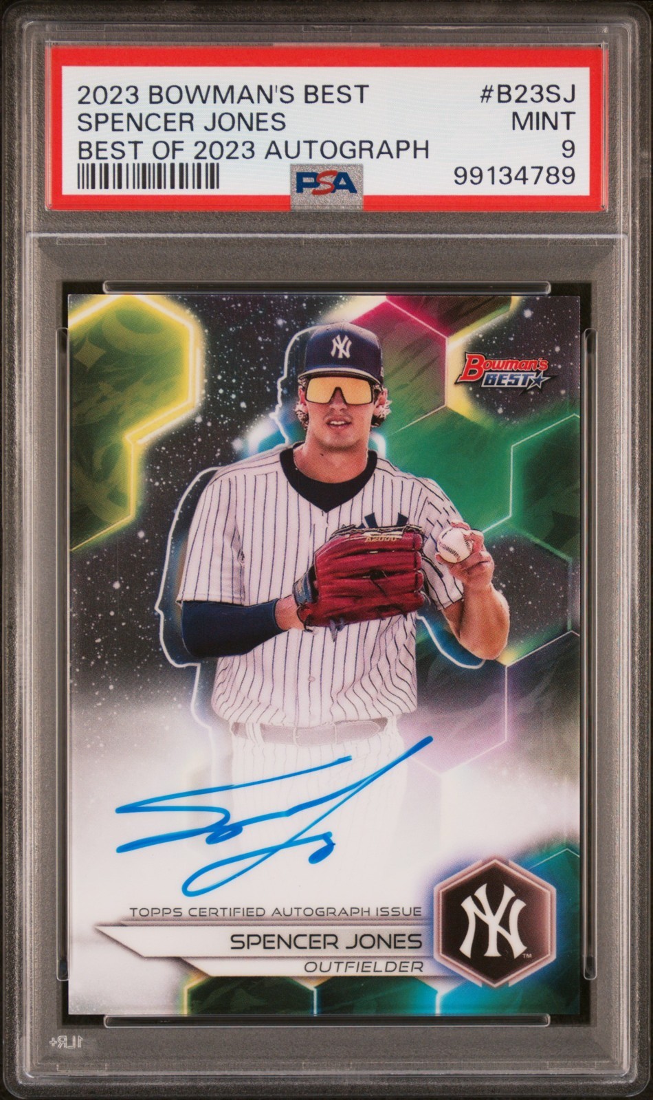 Spencer Jones 2023 Bowman's Best of 2023 Auto #B23-SJ PSA 9 RC