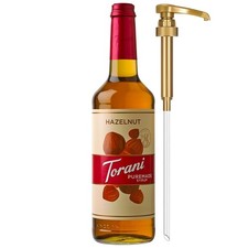 Torani Puremade Syrup, Hazelnut Flavoring for Drinks, GMO Free, Glass Bottle wit