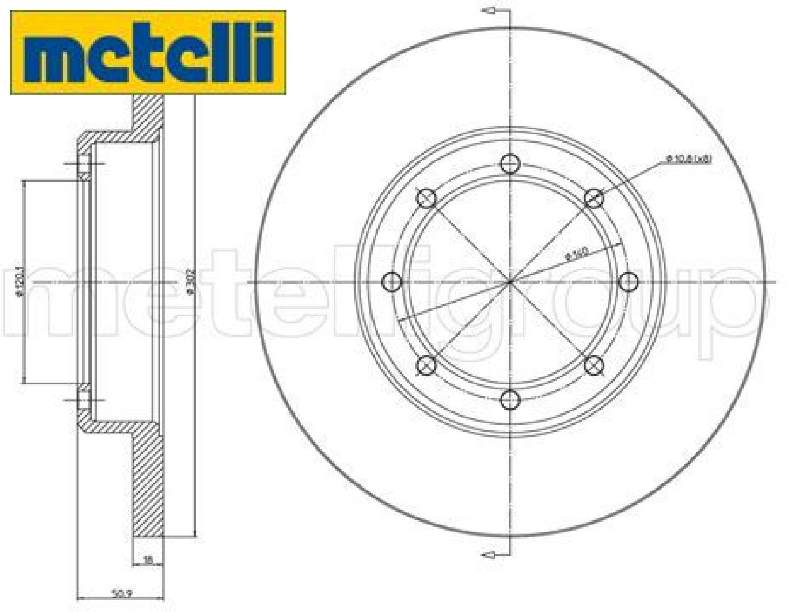 2x Bremsscheibe metelli 23-1385C 2 Bremsscheiben Hinterachse Hinten