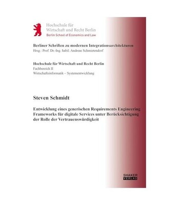 Entwicklung eines generischen Requirements Engineering Frameworks für digitale 