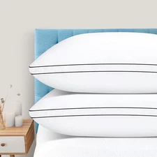 King Size Pillows Set of 2 Hotel Quality Down Alternative Soft Supportive White