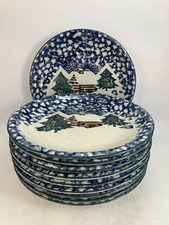 Tienshan Folk Craft "Country Cabin" Salad Plates 7 5/8" [Set of 10]