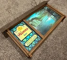 VINTAGE 1960s HAMM'S BEER SCENE-O-RAMA MOTION WATERFALL BAR SIGN CAMP CAMPFIRE