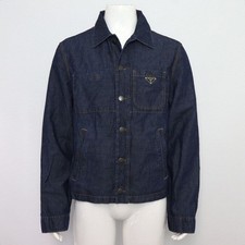 Prada Blouson en denim chambray bleu GEB254 152898841