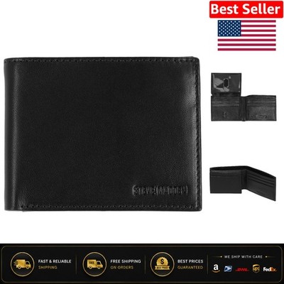 Luxury Slim Genuine Leather Wallet with RFID Blocking & Flip ID - 12 Pockets