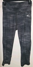 adidas Climalite High-Rise Cropped Leggings Gray/Black Women's Size S