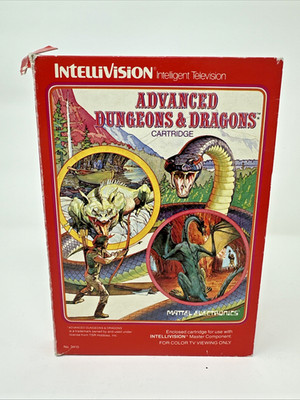Intellivision Advanced Dungeons & Dragons CIB w/ Original 1982 Zellers Receipt