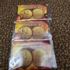 3 Pcs 1943 Genuine Steel Wartime Wheat Cent 24k Gold Plated