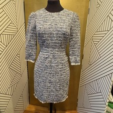 J.Crew  Size 0P Tweed Dress Zip Multicolor Long Sleeve Work Office