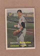 1957 TOPPS BASEBALL ROCKY COLAVITO ROOKIE #212 INDIANS VGEX *A48889
