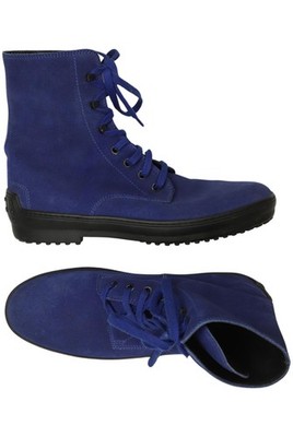TOD'S Stiefelette Damen Ankle Boots Booties Gr. EU 38.5 Blau #kuhseu2