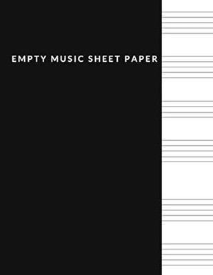 Blank Music Sheet Paper Staff Manuscript Paper for Piano Guitar Notes