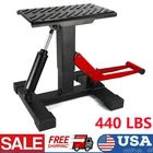 Dirt Bike Lift Stand Hydraulic Motorcycle 440Lbs Adjustable Height Hoist Table