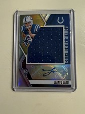 2024 Panini Phoenix Laiatu Latu RC Silver Rookie Silhouettes Auto RPA / 149