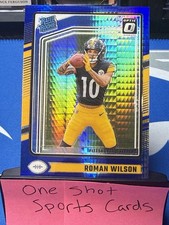 2024 Panini Donruss Optic Blue Hyper Rated Rookie Roman Wilson #285 Steelers