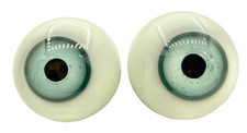 Vintage NOS Hand Blown Glass Blue Byron Doll Eyes 14mm