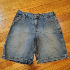 Vtg Y2K Chaps Ralph Lauren Distressed Denim Shorts Jorts Mens Sz 38 Baggy Skate