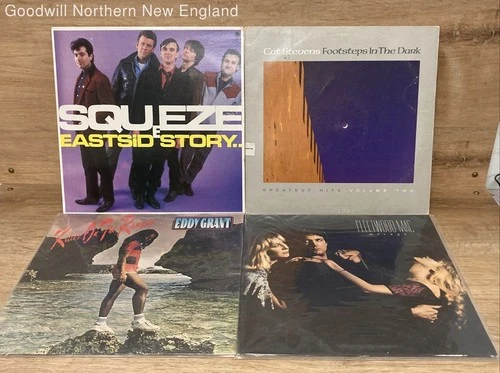 Mixed Lot of 4 Vinyl LPs Fleetwood Mac Cat Stevens Eddy Grant Squeeze 1980s