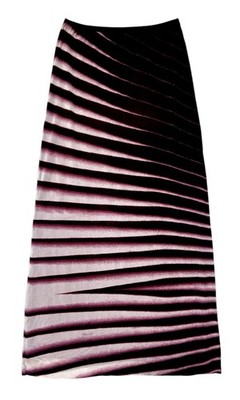 VIVIENNE TAM 90s Cyberpunk Gradient Stripe Mesh Skirt
