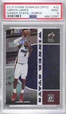 2019 Panini Donruss Optic Winner Stays Purple Prizm LeBron James PSA 9 MINT zk7