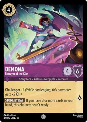 Disney Lorcana Whispers in the Well Common COLD FOIL 40 Demona, Betrayer