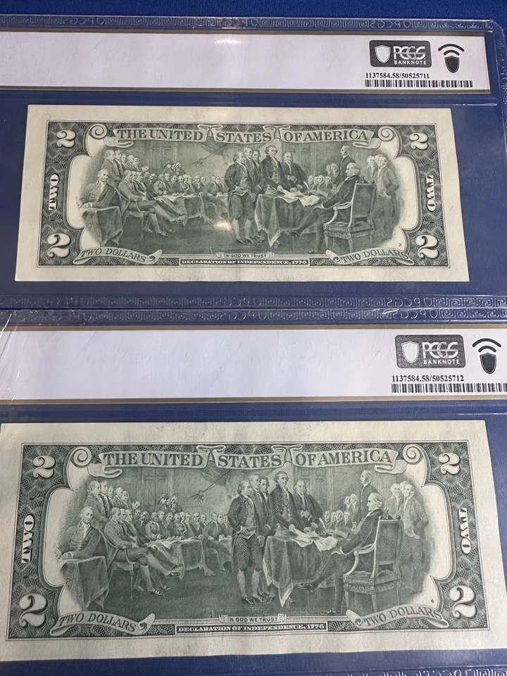 2 Consecutive $2 Notes PCGS 2003A - Image 4 of 4