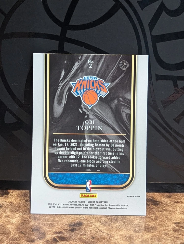 2020-21 Panini Select Obi Toppin Rookie Selections Silver RC #2🔥 - Image 4 of 4