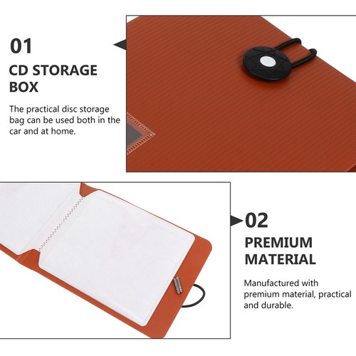 2 Pcs De Rangement Livres CD Boîtier Stockage À Disque Support - Afbeelding 5 van 12