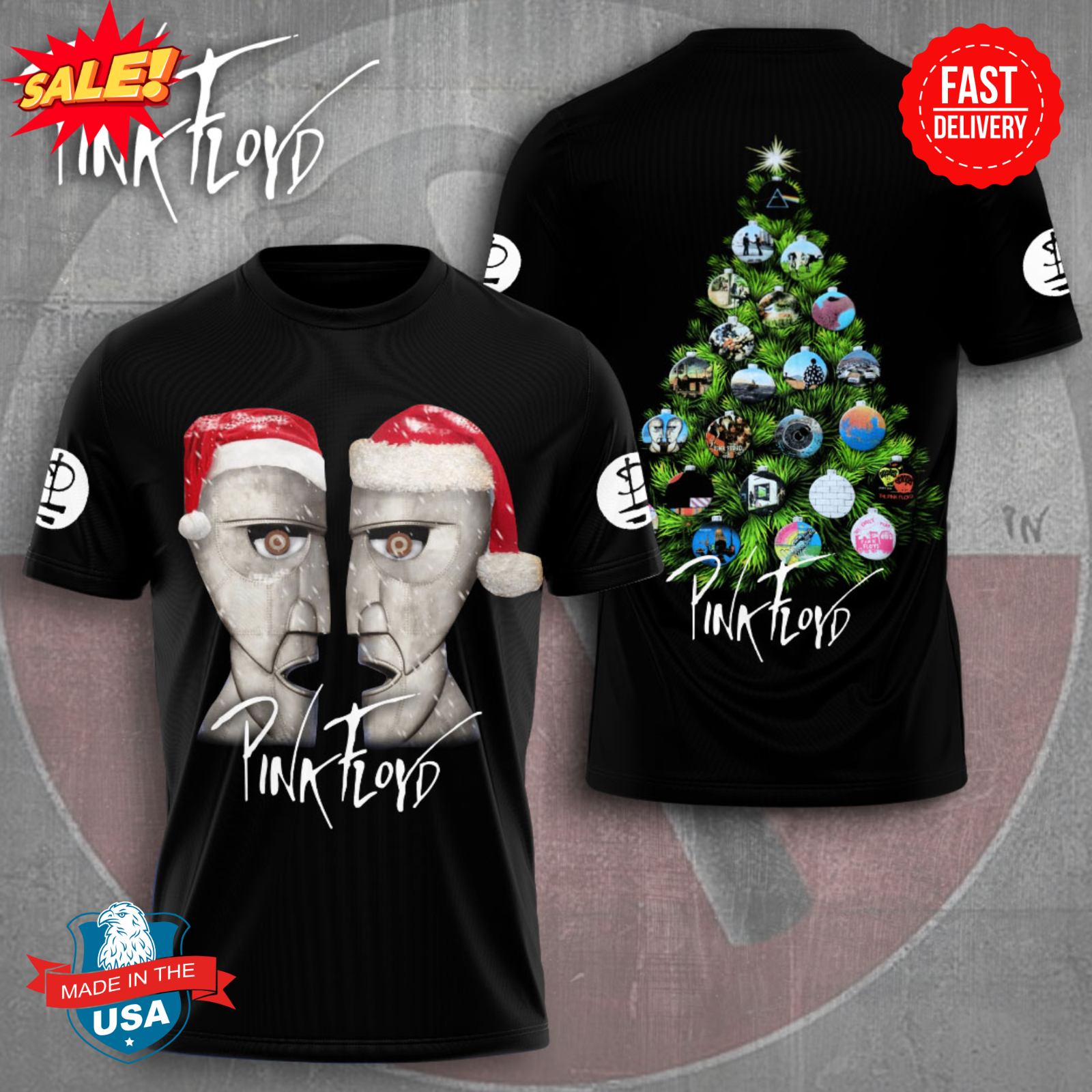 Pink Floyd Christmas 2024 3D Shirt S-5XL