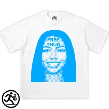 Free Thug Baby Blue Tee, unisex fashion, streetwear, t-shirt, opium cute y2k tee