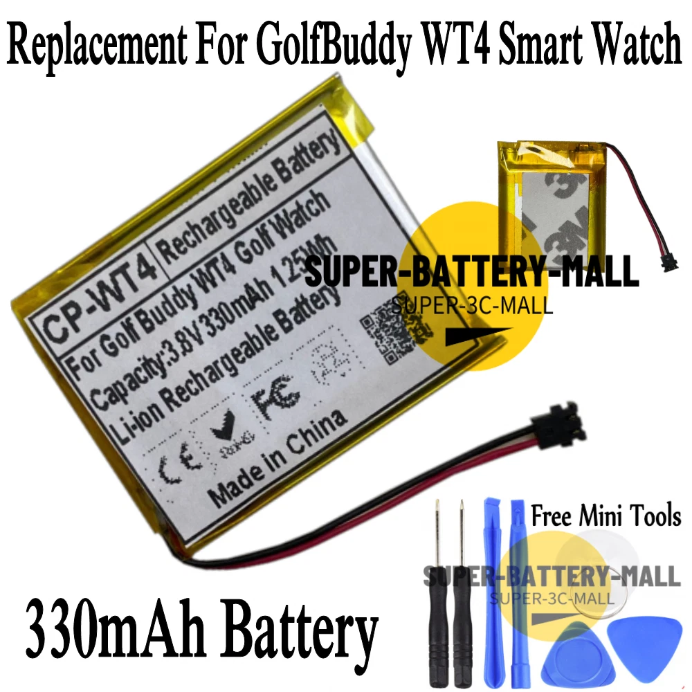 330mAh Rechargeable Battery For Golf Buddy WT4 Smart watch GPS