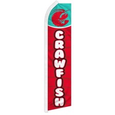 10 x "CRAWFISH" advertising super flag swooper banner business sign food seafood