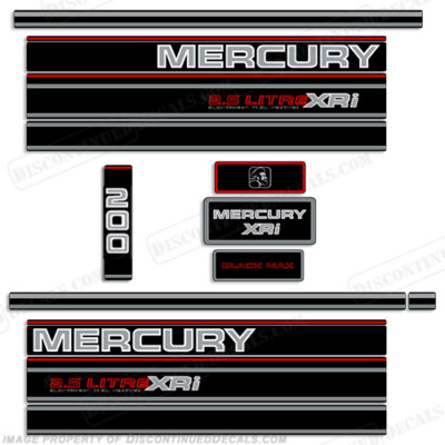 #ad Fits Mercury 200hp 2.5 Litre BlackMax Decal Kit 1995 XRi $129.95