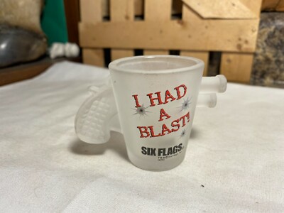 Vintage ''I Had A Blast'' Six Flags Souvenir Shot Glass