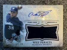 2015 Topps Triple Threads Unity Jumbo Relics /99 Wily Peralta Auto