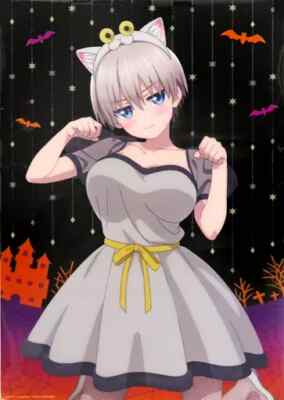 Poster A3 Clear Uzaki Hana Cat Kujibikido Uzaki-Chan Wants To Play