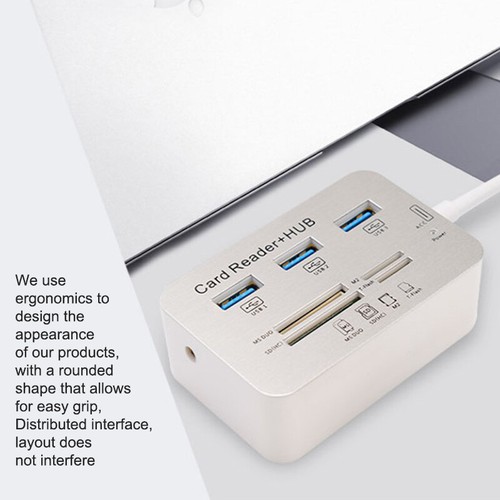 7 In 1 3 Ports USB TYPE C 3.0 HUB+4 Ports Expander SD TF MS, M2 MMC Memory C _ou - Photo 11/14