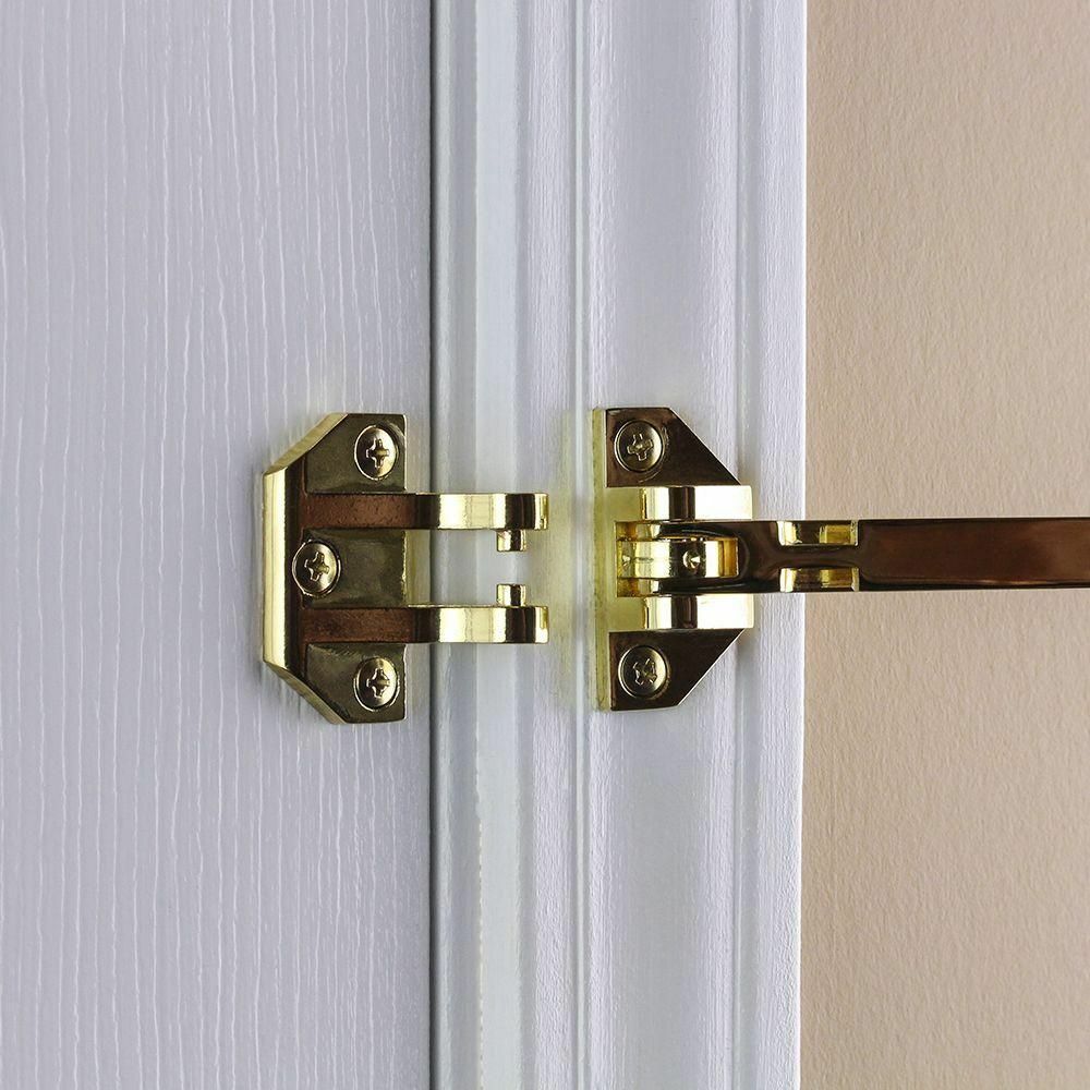 OHIY Door Security Guard Lock Bright Brass Heavy-Duty Defiant Home Improvement 