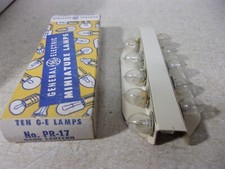 NEW GE PR17 Miniature Lamps Light Bulbs Box of 10  FREE SHIPPING 