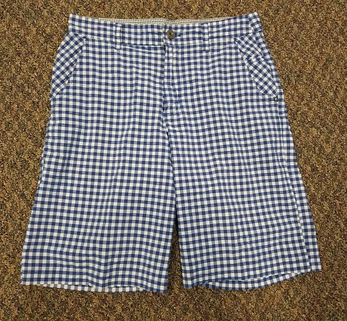 LULULEMON ATHLETICA mens KAHUNA Gingham Golf Hiking Shorts Plaid