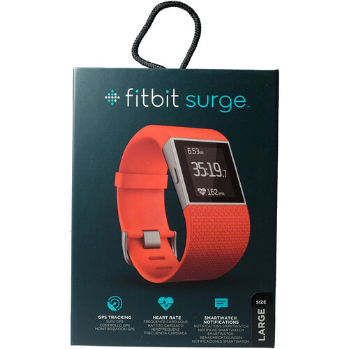 Fitbit Surge Fitness Super Watch With Heart Rate Monitor Tangerine