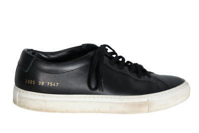 Woman by Common Projects Size 38 Black Original Achilles Low Sneaker 3805-7547