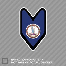 Virginia Driver Badge Sticker Decal Vinyl Wakaba Leaf Soshinoya Virginian Va Virginia Driver Badge Sticker Decal Vinyl Wakaba Leaf Soshinoya Virginian Va