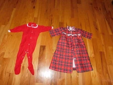Red Flannel Factory Pajamas + IC Quilted Flannel Robe Vintage USA Toddler