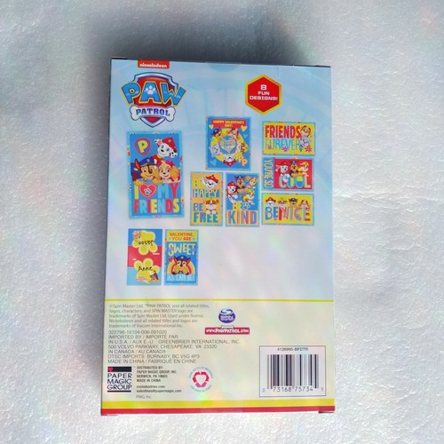 Paw Patrol Valentine Card Kit 48 Count w/ Heart Shaped Seals Free Shipping! - Picture 2 of 7