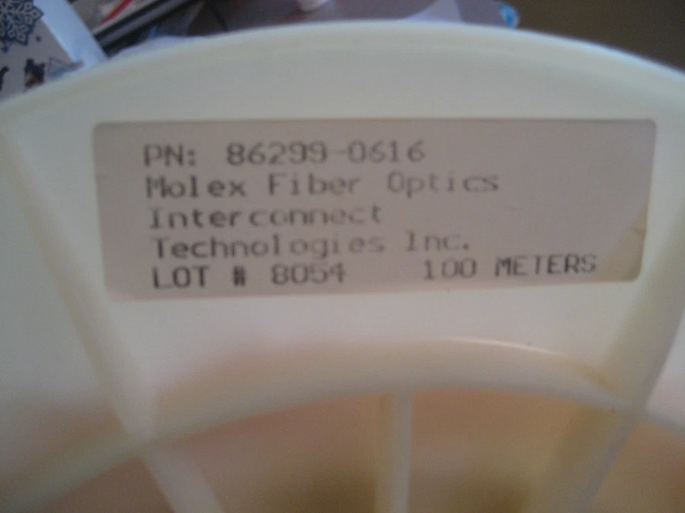 NEW Molex Fiber Optic Cable Siecor 100 M  SMF-28  PN#- 86299-0616  06/93 OFNR - Image 2 of 4